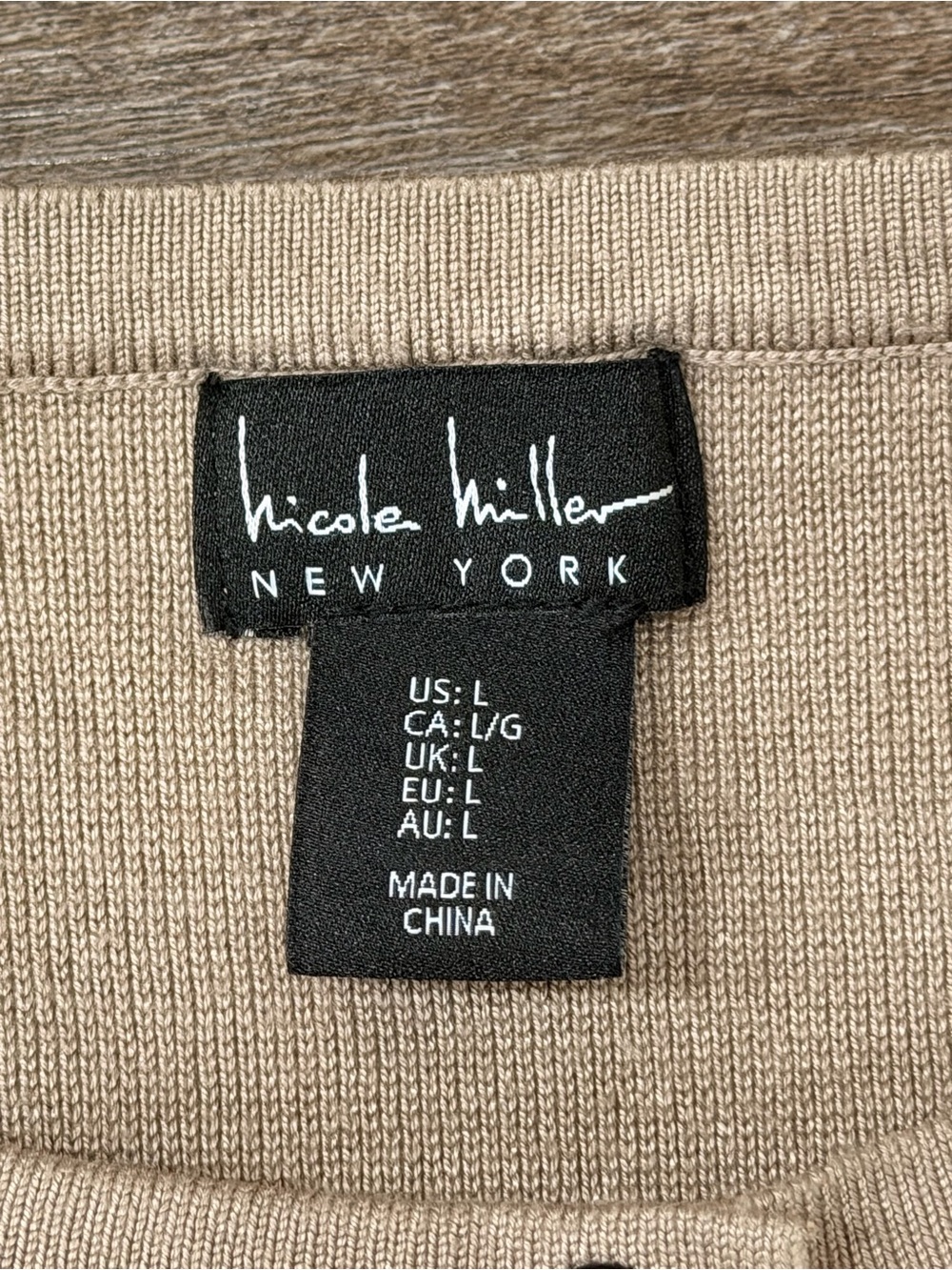 Neutral Tan Cropped Button-Front Cardigan - Picture 3 of 4